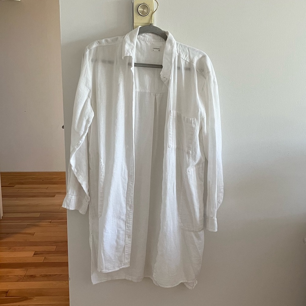 Aritzia Linen shirt dress with pockets